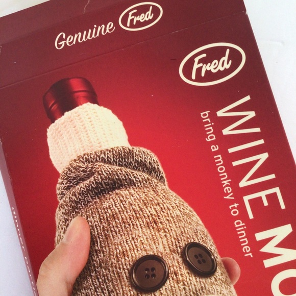 Genuine Fred WINE MONKEY Sock Monkey Bottle Caddy NWT - Picture 12 of 12